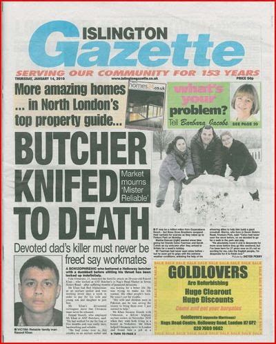 Jon Slattery: Steve Dyson on the Islington Gazette: 'Asylum seeking fishmonger knifes butcher to ...