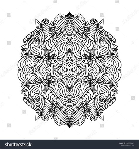 Adult Coloring Page Mandala Vector Art Stock Vector (Royalty Free ...