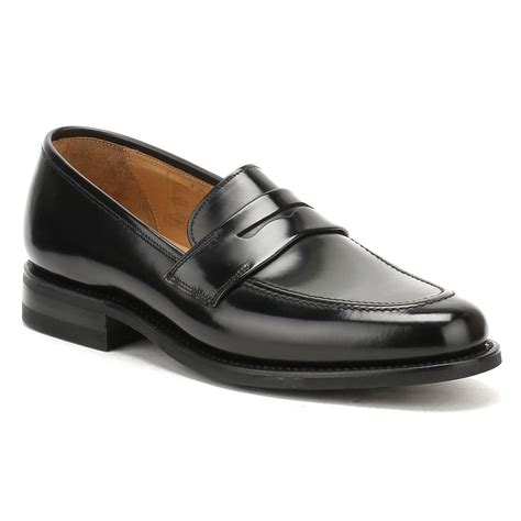 Loake Mens Black Leather 211 Loafers for Men - Lyst