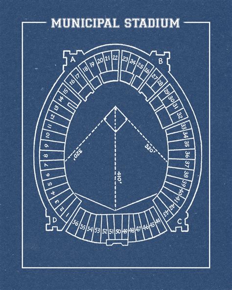 Print of Vintage Cleveland Municipal Stadium Seating Chart on | Etsy