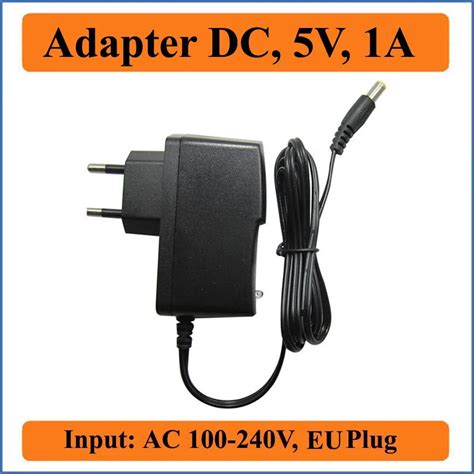 5V 1A EU Plug AC DC Adapter AC 100 240V Converter to DC 5V 1000mA Power Supply Chargers 5.5mm x ...