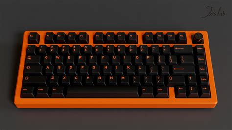 (Group Buy) Jris75 Keyboard Kit - Orange & Black (Anodised) – proto[Typist] Keyboards