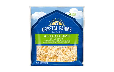 Mexican 4 Cheese Blend Finely Shredded Cheese | Crystal Farms