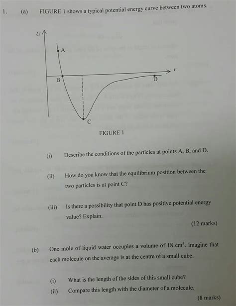 Solved: Shows A Typical Potential Energy Curve Between Two... | Chegg.com