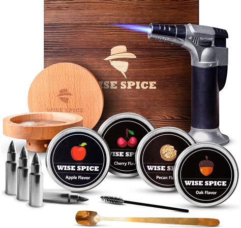 Amazon.com: Cocktail Smoker Kit with Torch – Smoking Set for Cocktails, 4 Premiun Wood Chips ...