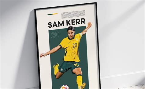 Sam Kerr Poster Gift Womens Footballer Wall Art - Etsy Australia