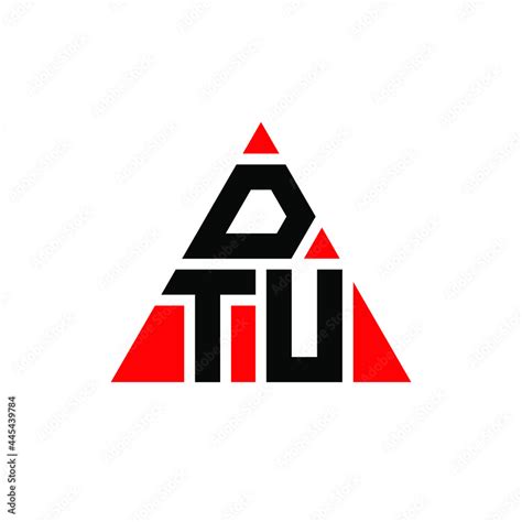 DTU triangle letter logo design with triangle shape. DTU triangle logo ...