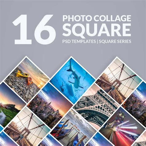 Presetpro | Photoshop Templates Photo Collage Square Series