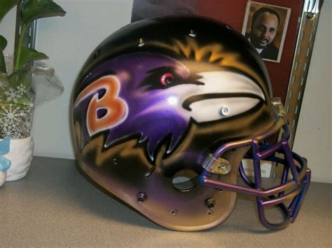 Baltimore ravens Helmet I painted | Football helmets, Helmet, Baltimore ...