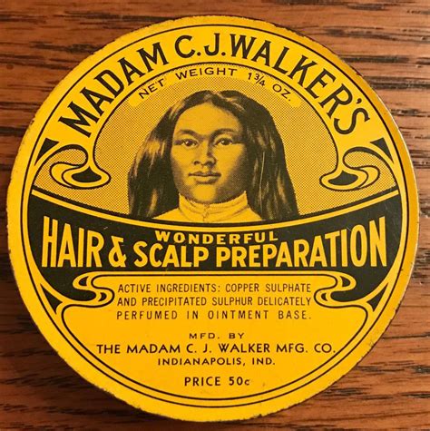 Madam C.J. Walker's Hair & Scalp Preparation Tin Black History Facts ...