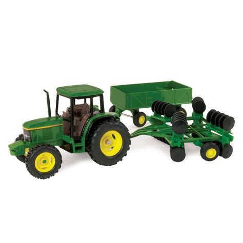 John Deere 1:32 Scale 6410 Tractor with Barge Wagon & Wing Disk