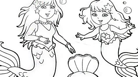 Dora Mermaid Coloring Pages at GetDrawings | Free download