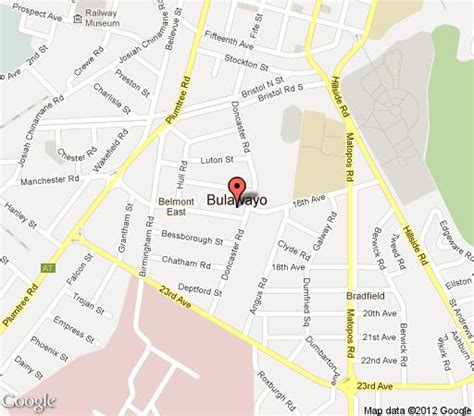 Google Map Zimbabwe Bulawayo