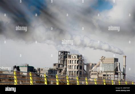 Air pollution heavy industry area Stock Photo - Alamy