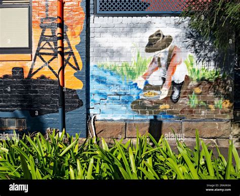 Ballarat Australia / A Gold Rush inspired mural painted on an exterior ...