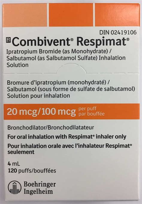 Combivent Respimat (Ipratropium Bromide / Albuterol (Salbutamol Sulfate)) | PharmaServe