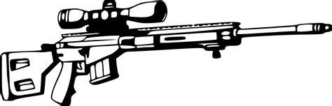 Sniper rifle gun black outlines vector illustration 25257864 Vector Art ...