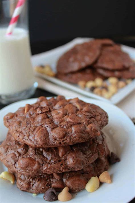 Chocolate Peanut Butter Brownie Cookies - Celebrating Sweets