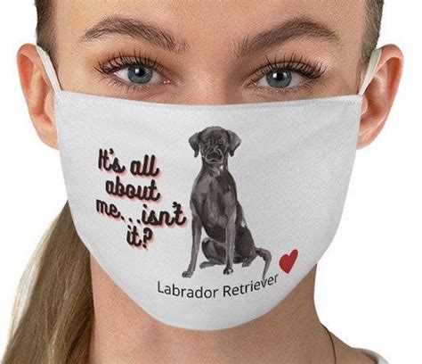 Black Labrador Face Mask Lab Mask Washable Face Mask | Etsy