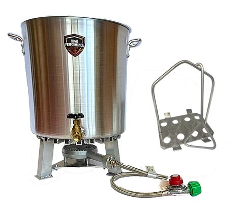 40 QT Turkey Deep Fryer Pot with Drain Valve, Lid & Turkey Rack