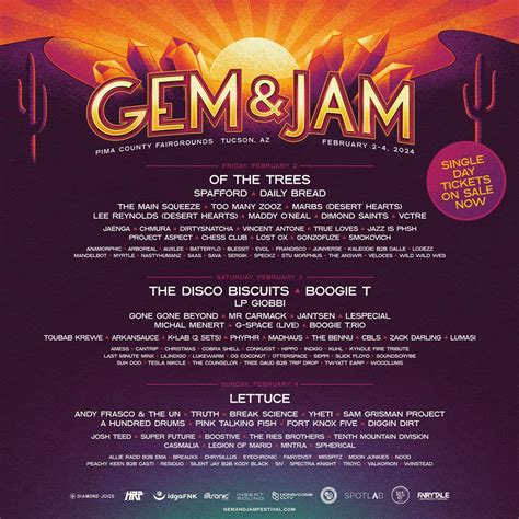 Gem & Jam Festival 2024 Lineup | Grooveist