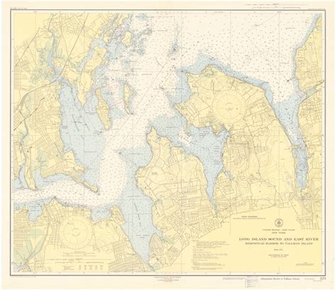 Long Island Sound Map & East River Map 1947 Nautical Chart - Etsy in ...