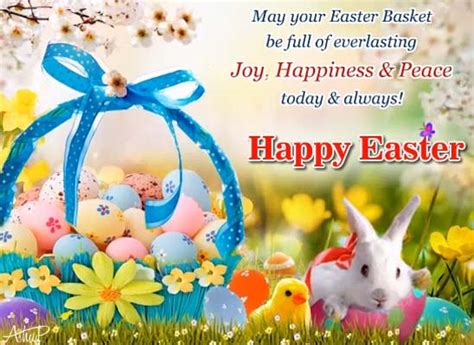 Easter Basket Of Wishes & Blessings. Free Happy Easter eCards | 123 Greetings