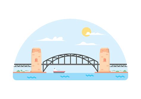 Harbour Bridge Simple Vector illustration 162490 Vector Art at Vecteezy