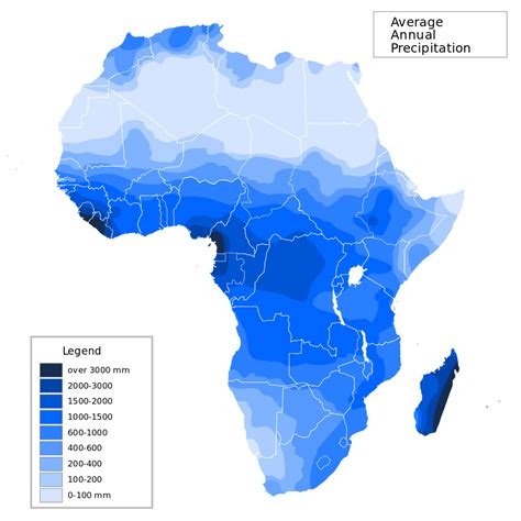 Average annual precipitation in Africa - Vivid Maps