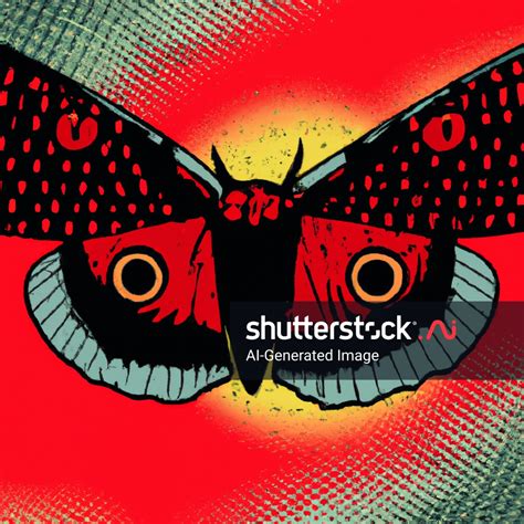 Mothman Painting Red Eyes Wingspan Night AI-generated image 2315582311 | Shutterstock