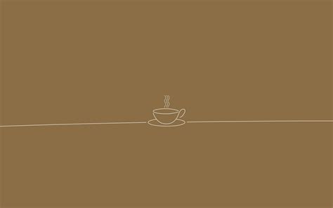 Download Minimalist Brown Aesthetic Workstation with Coffee and Laptop Wallpaper | Wallpapers.com