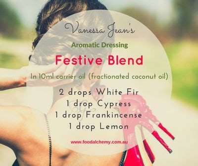 Festive diffuser blend - white fir, cypress, frankincense & lemon | Essential oils aromatherapy ...