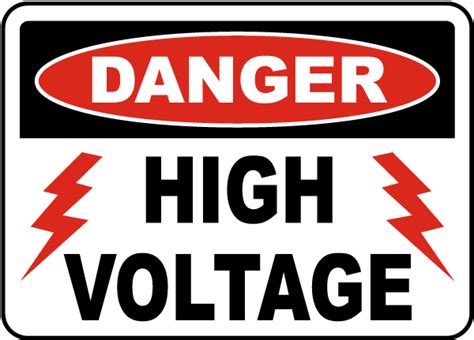 Danger High Voltage Sign E3300 - by SafetySign.com