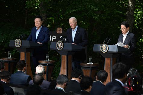 US, S. Korea, Japan agree to boost ties at Camp David summit | Daily Sabah