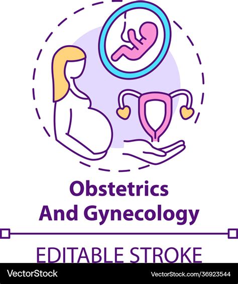 Obstetrics and gynecology concept icon Royalty Free Vector