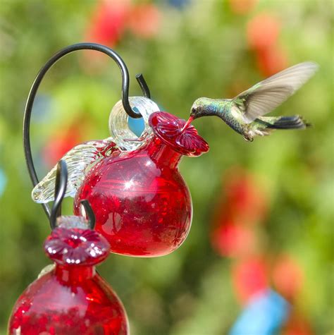 Pixie Hanging Glass Hummingbird Feeder - Yard Envy