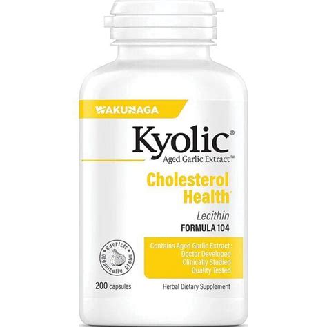 Kyolic Cholesterol with Lecithin Formula 104 200 Caps - Swanson®