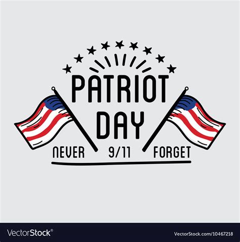 Patriot day label or baner Royalty Free Vector Image