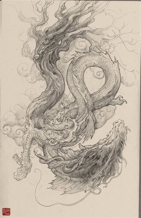 Pencil Drawings Of Chinese Dragons - pencildrawing2019