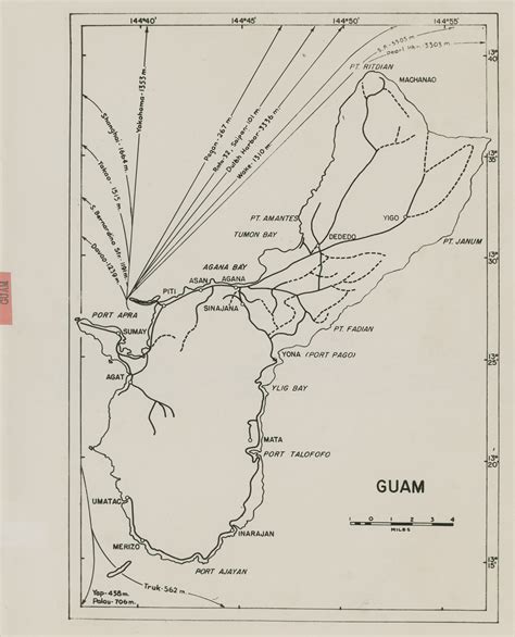 Map of Guam showing locations of cities in 1944 | The Digital Collections of the National WWII ...