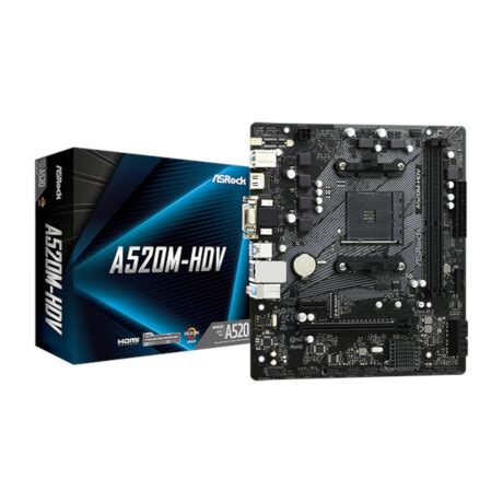 Asrock - Tarjeta Madre A520M-HDV - Apus Amd A-series Socket AM4 / Cpus ...