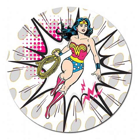 Super Girl Circle Superhero Stickers