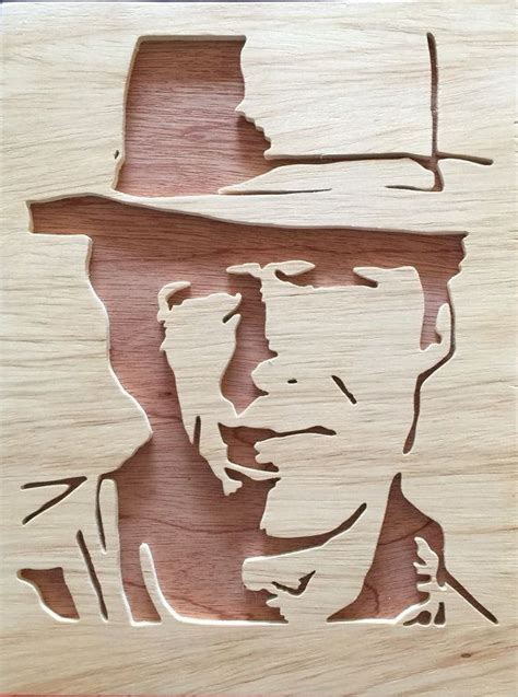 Clint Eastwood Scrollsaw Portrait Wall Hanging | Scroll saw, Portrait wall, Scroll saw patterns