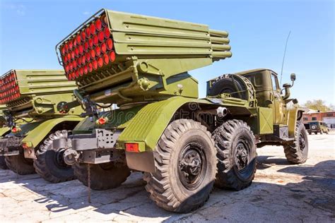 BM-21 Grad 122-mm Multiple Rocket Launcher Editorial Photo - Image of ...