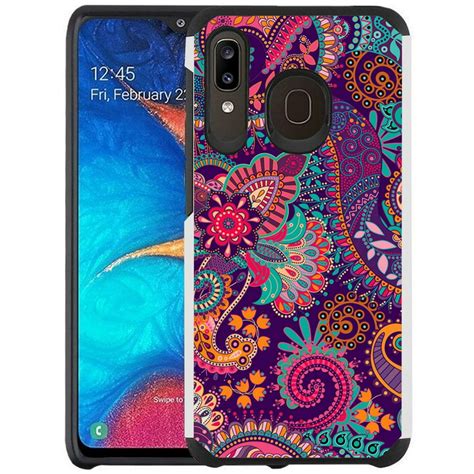 Samsung Galaxy A20 Phone Case - Colorful Design Hybrid Armor Case ...