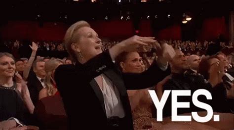 Meryl Streep Yes GIF - MerylStreep Yes Applause - Discover & Share GIFs