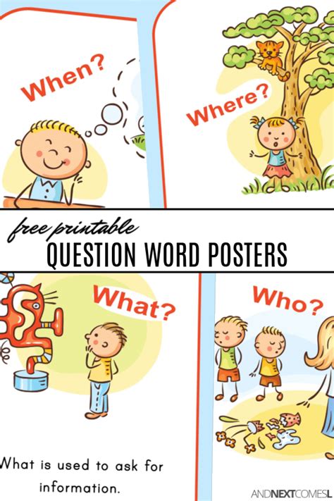 Free Printable WH Question Word Posters | And Next Comes L - Hyperlexia ...