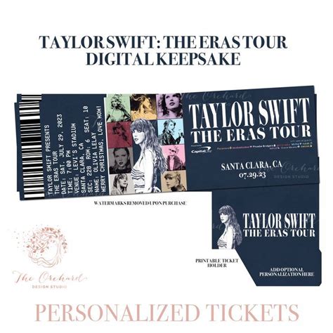 Taylor Swift Eras Tour Tickets Customizable YOU PRINT - Etsy | Taylor ...