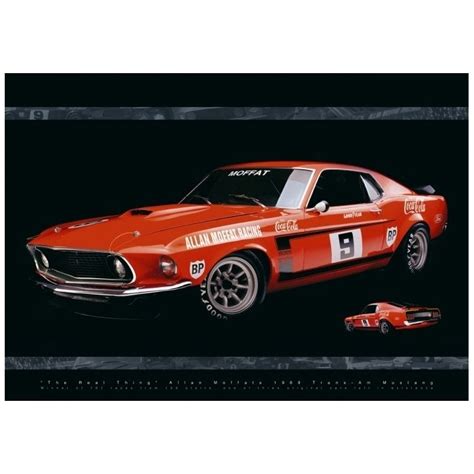 The 1969 Allan Moffat Mustang - Poster. | Mustang, Mustang cars, Moffat