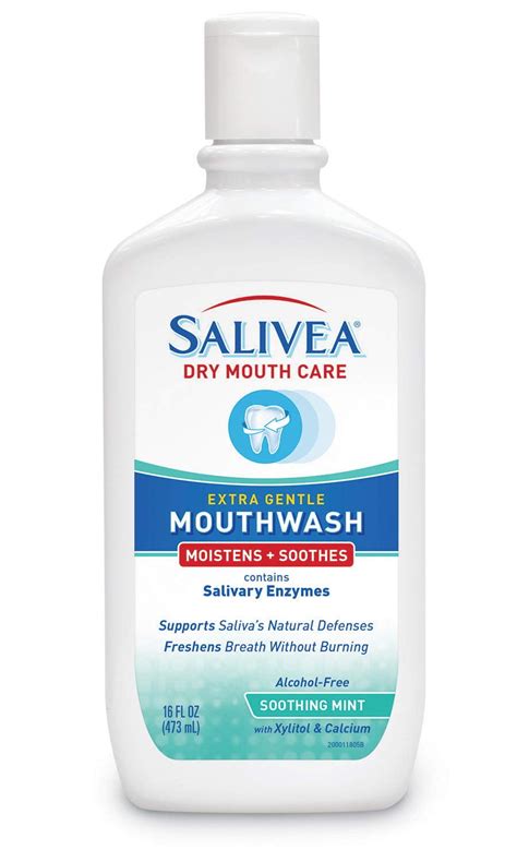 5 Pack Salivea Dry Mouth Care Extra Gentle Mouthwash, Soothing Mint 16 fl oz - Walmart.com ...